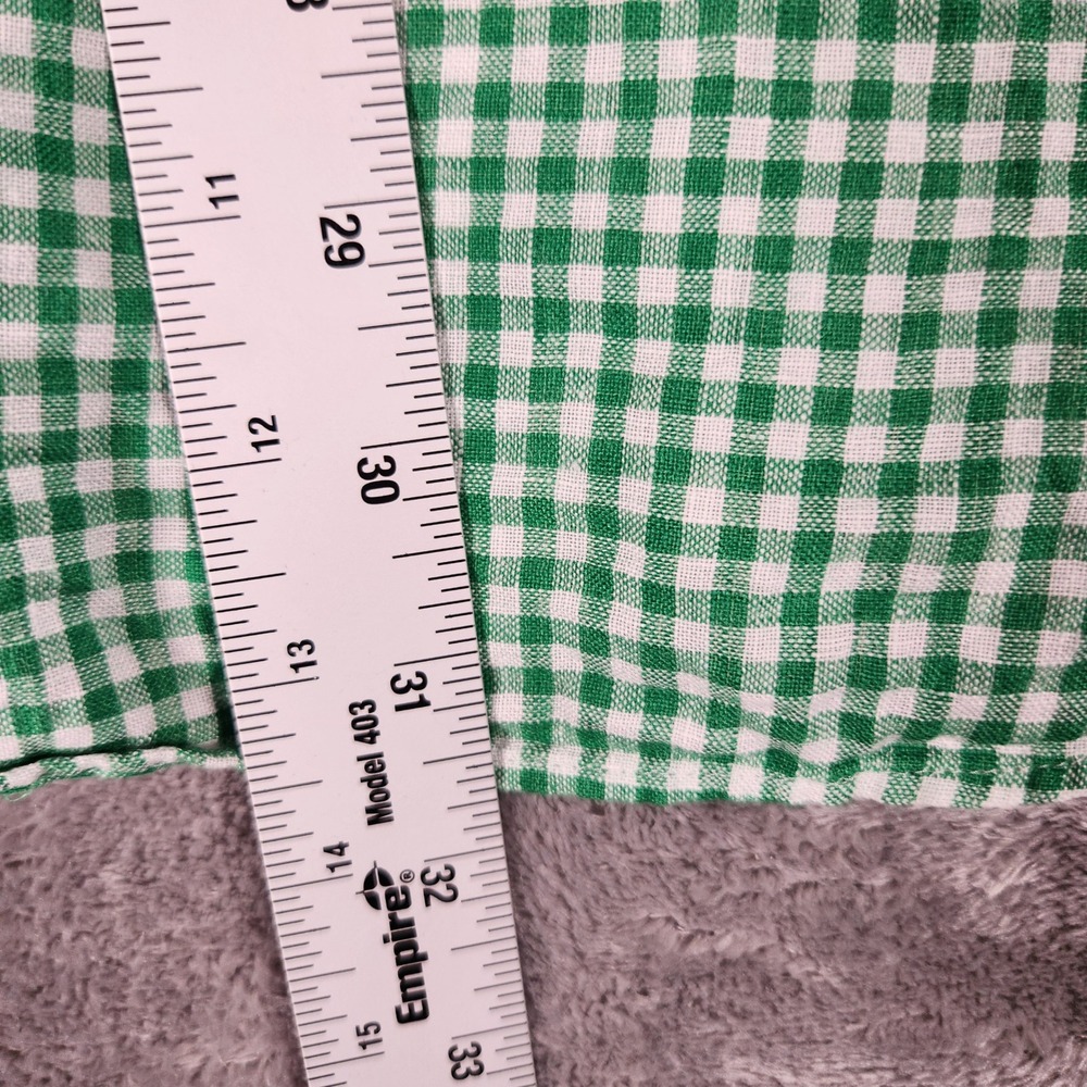 Ralph Lauren Button Down Mens XXL Green Excellent Linen Gingham Classic Fit - Picture 11 of 12